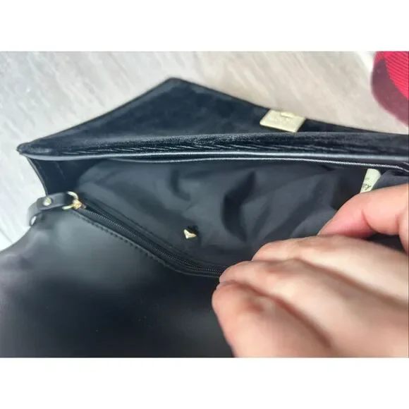 Kate Spade Watson Lane Marci Black velvet like material